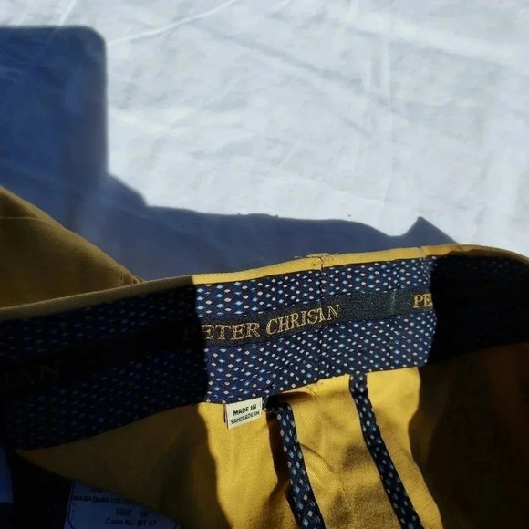 NWT Peter Christian Yellow Mustard Color Mens Shorts Size 50 - Picture 8 of 11